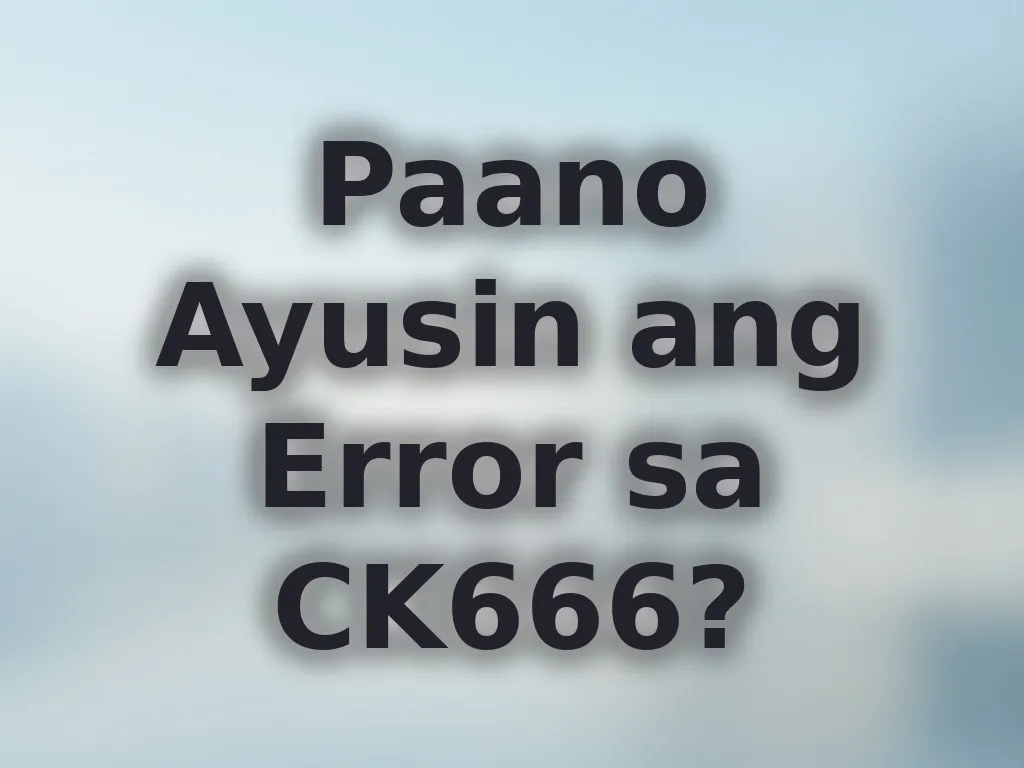 Error Fix Guide